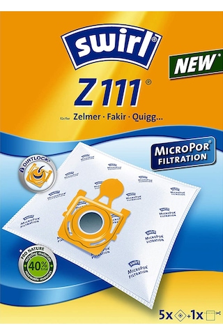 Swirl Z111 EcoPor  Zelmer Fakir ve Quiggh Elektrikli Süpürge Toz Torbası EcoPor-Filter