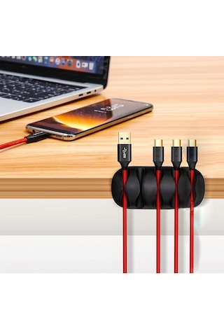 3 Adet 5 Kanallı Kablo Kanalı Tutucu Düzenleyici Sabitleyici N11.164