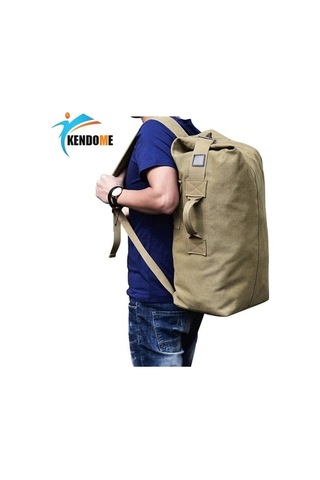 Silkroadselect Erkek Askeri Tuval Sırt Çantaları Erkek Çok Fonksiyonlu Kova Omuz Ordu Çanta Turist Katlanabilir Açık Büyük Çanta Sırt Çantası Çanta Tırmanma 9hk3d1 Kahverengi