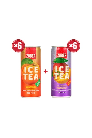 Züber Ice Tea Tropik & Şeftali 12 x 250 ML