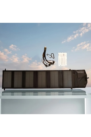 Xuweiwei Monokristal Silikon Katlanabilir 45w 6lı 1 Arada Tasinabilir Solar Panel Kamp Usb Sarj Laptop İphone Telefon Fan El Feneri