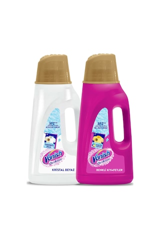 Vanish Sıvı Leke Çıkarıcı 2000 Ml Pembe + 2000 Ml Beyaz