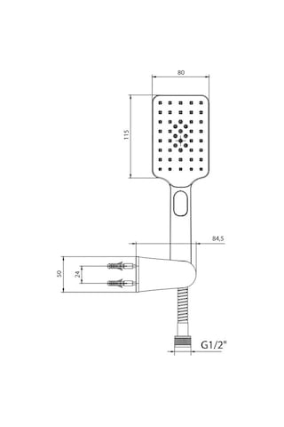 Eca Tiera Plus Mafsallı Duş Seti Banyo Üst Takımı Mat Siyah 102117400c1