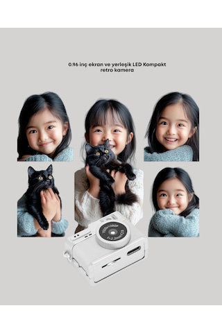 Mini Retro Dijital Kamera 1080p Full Hd Dahili 128gb Hafızalı 1