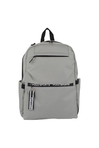 Gri Okul Sırt Çantası Ortaokul Lise Geniş İç Hacim Su Geçirmez Kumaş Yandan Cepli Gri