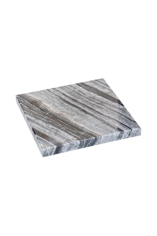 Dekoratif Sunumluk Antrasit Doğal Mermer Taş - 20x20 Cm
