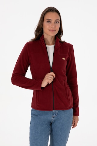 U.S. Polo Assn. Kadın Bordo Fermuarlı Dik Yaka Polar Sweatshirt 50316729-VR014