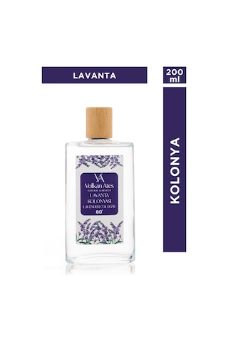 Volkan Ates Natural & Beauty Lavanta Kolonyası Cam Şişe 200 Ml
