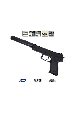 Asg Mk23 Silent Susturuculu Nbb Airsoft Tabanca