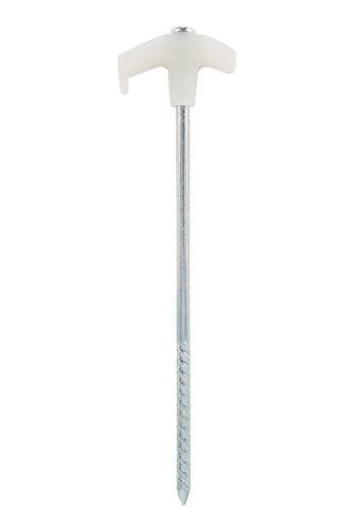 Pazly Parlak Çadır Spiral Çivi - Yüksek Dayanımlı Çelik 250mm Kamp Kazığı Gümüş Renk Gümüş