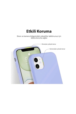 Apple Uyumlu  iPhone 12 Mini ile Logolu Silikon Kılıf Altı Kapalı İçi Kadife Lansman Arka Kapak