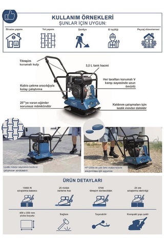 Scheppach HP1200S Kompaktör Zemin Sıkıştırma Makinesi