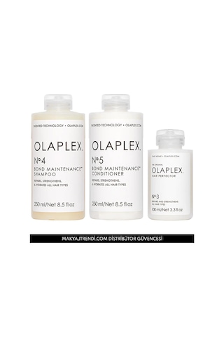 Olaplex Bond Maintenance System - Saç Kusursuzlaştırıcı & Bağ Güçlendirici Üçlü Bakım Seti