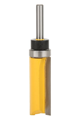 Maiyame Kahve Çelik T Tipi Freze Ucu, Ahşap Yuvalama Ve Düzenleme Aracı, 1/4 İnç Saplı, 19mm Kesme Çapı, 50.8mm Bıçak Uzunluğu