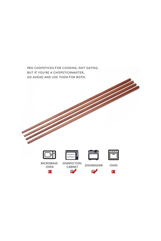 Reedark 16.5 Cm Kırmızı Mutfak Ahşap Çatal Seti 2 Çift - Evde Ve Restorant Kullanıma Uygun