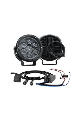 Motosiklet Profesyonel Sis Farı Seti Bluetooth Kumandalı 5 Modlu Beyaz Sarı Sis Farı Metal Gövde