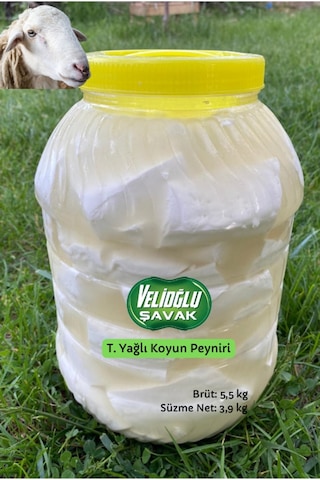 Velioğlu Şavak Tam Yağlı Salamura Koyun Peyniri 4 KG