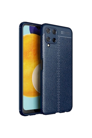Samsung Galaxy Uyumlu M32 Kilif Zore Niss Silikon Kapak-Lacivert 525318469