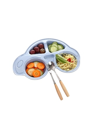 Bebekler İçin Araba Şeklinde Sevimli Mama Tabağı Çocuk Tabldot N