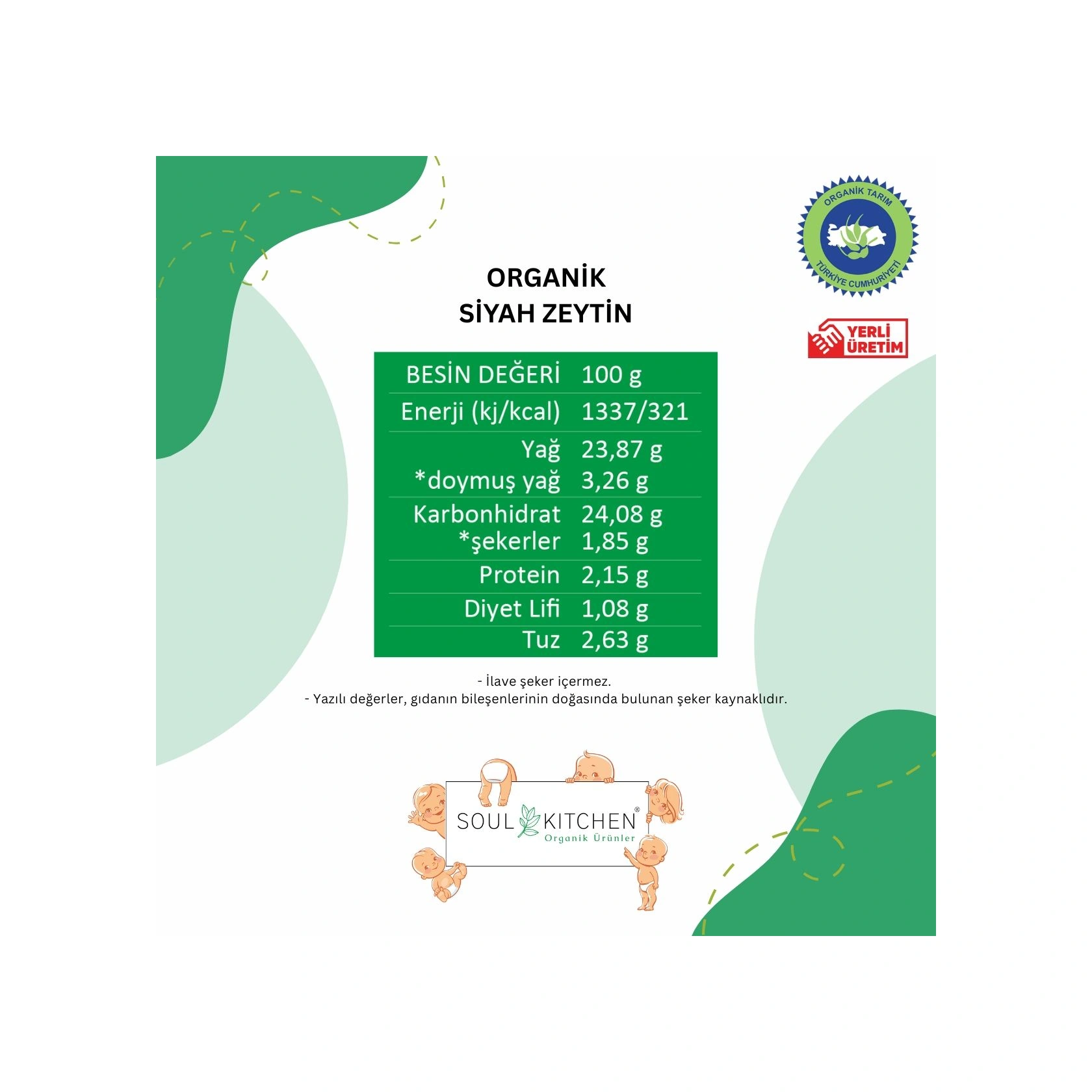 Organik Siyah Zeytin 310 G