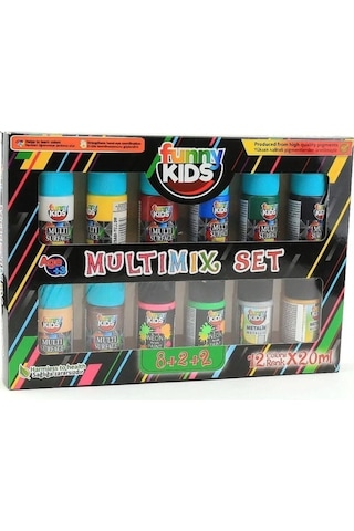 Multimix 12'li Akrilik Boya Seti 8+2+2 Set 12x 20 Ml