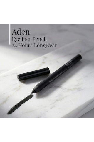 Aden Eyeliner Pencil 24 Hours Longwear - 24 Saat Kalıcı Eyeliner Kalem Black Siyah Diğer