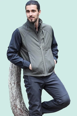 Softshell Yelek Erkek Rüzgar Geçirmez Su İtici Nefes Alabilir Fy82 Fiyort Kenai Outdoor Haki