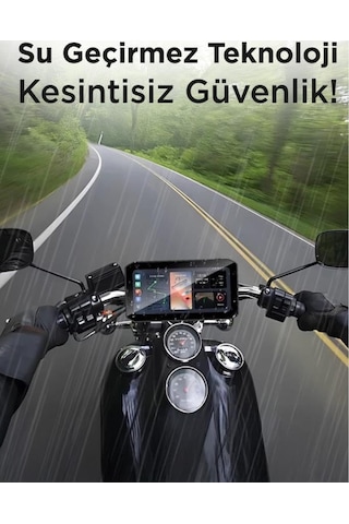 Araç İçi Kamera Tekerlek Basınç Göstergeli Carplay Android Auto Ön Ve Arka Motorsiklet Kamerası M8e