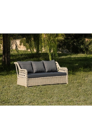 Btkconsept Lupa Eslem Rattan Bahçe Mobilyası 3+1+1 Puf Ve Salıncak Dahil" Masalı Bej