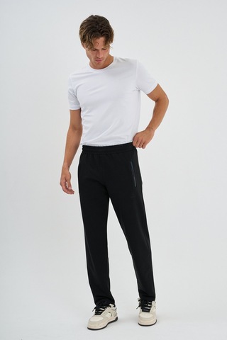 Shooter Sportswear Erkek Antrasit Eşofman Altı Nefes Alabilir Regular Kalıp Lastikli Ayarlanabilir Bel Siyah