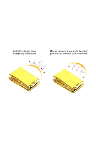 Novahub Yansıtıcı Tekstil Acil Battaniye Hafif Ve Su Geçirmez, Outdoor Sporcular İçin Uygun Çok Renkli