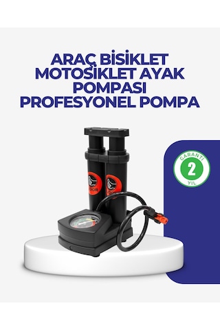 Kaymaz Pedallı Ayaklı Hava Pompası Tüm Supap Uyumlu Cn