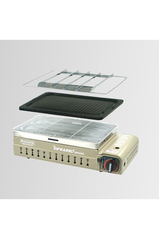 Ck-507 Orcamp Portatif Kamp Ocak Izgara Çantalı Bej