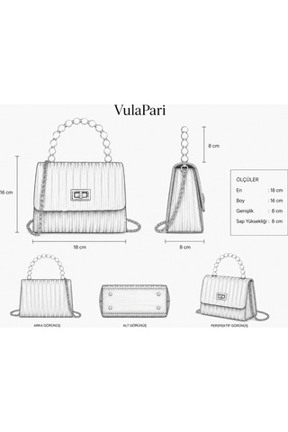 Vulapari Leopar İnci Model Kadın El Ve Omuz Çantası