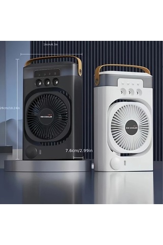 Xuweiwei 3 Hizli Tasinabilir Mini Masa Fanı Siyah Sessiz Usb Destekli Modern Tasarimli Ic Dis Mekan Kullanimi Ev Ofis Ve Seyahat