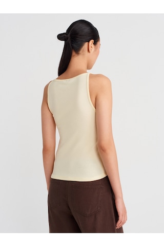 Dilvin 21048 Halter Yaka Top-açık Sarı Açık Sarı