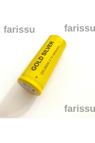 Gold Sılver Gs-26650 3.7v 2800mah Şarjlı Pil