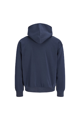Jack & Jones Erkek Loose Fit Kapüsonlu Hoodie - Collie - 12301971 Lacivert