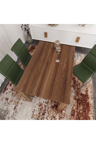 Pasific Home Single Mutfak Yemek Masası, 120x80 cm, Dikdörtgen, Ceviz