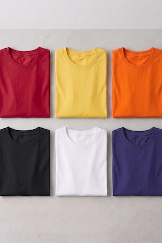 Kiagu Kız Erkek Çocuk Basic Tişört 6'lı Set Pamuklu Uzun Kollu Çocuk Tişört 2-13 Yaş T-shirt Çocuk Unisex 6'lı Uzun Kol Basic Tişört Seti 2-13 Yaş Pamuklu Penye 6'lı Set1