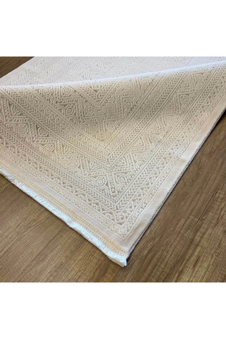 Hoom Rugs Valeria 1074 Krem Mikrofiber Antibakteriyel Modern Halı Krem