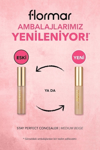 Flormar Stay Perfect Yüksek Pigmentli & Yarı Mat Bitişli Likit Kapatıcı 006 Medium Beige