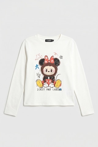 Itsbasic Kadın Kırık Beyaz W5 Baskı Desenli Sweatshirt