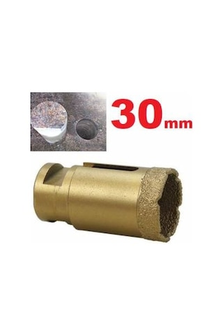 Mermer Granit Fayans Beton Taş Delme Ucu Sarı Panç Elmas 30mm