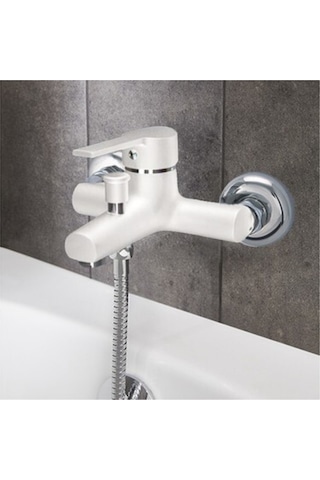 Beyaz Krom Banyo Bataryası Musluğu Pirinç Gövde Diğer