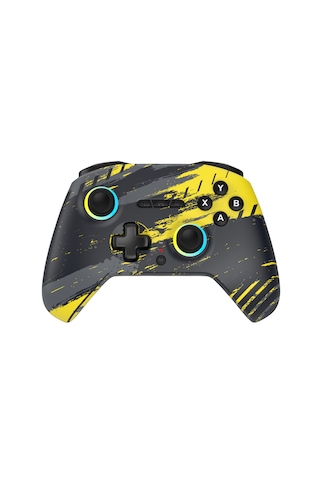 Tactical Mortal 2.4 Ghz/bt Çift Kablosuz Mod - Chromatic Rgb - Makro - Silikon Switch - Hall 3d - Titreşimli - Turbo Modu - 18 Tuşlu Gamepad - Blackout Yellow