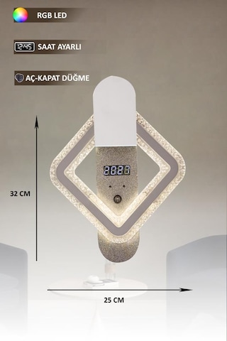 Eray Aydınlatma T8235 Beyaz Rgb Led Avize Beyaz