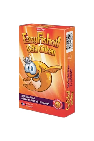 Easyvit Easyfishoil Beta Glukan Çiğnenebilir 30 Jel Form