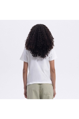 Ellesse Ef445-of Bisiklet Yaka Kadın T-shirt - Kırık Beyaz