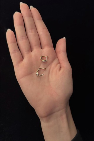 14 Ayar Altın Nazarlık Detaylı Küpe 001